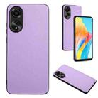 For OPPO A78 4G Global R20 Leather Pattern Phone Single Case(Purple) - 1