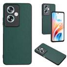 For OPPO A79 5G Global R20 Leather Pattern Phone Single Case(Green) - 1