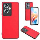 For OPPO A79 5G Global R20 Leather Pattern Phone Single Case(Red) - 1