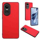 For OPPO Reno10/Reno10 Pro 5G Global R20 Leather Pattern Phone Single Case(Red) - 1