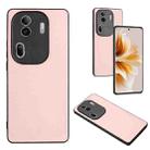 For OPPO Reno11 Pro Global R20 Leather Pattern Phone Single Case(Pink) - 1