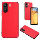 For Xiaomi Redmi 13C 4G Global/Poco C65 R20 Leather Pattern Phone Single Case(Red) - 1