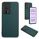 For Xiaomi Poco F5 Pro 5G R20 Leather Pattern Phone Single Case(Green) - 1