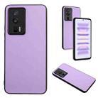 For Xiaomi Poco F5 Pro 5G R20 Leather Pattern Phone Single Case(Purple) - 1