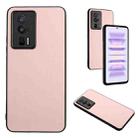 For Xiaomi Redmi K60 Championship Edition R20 Leather Pattern Phone Single Case(Pink) - 1