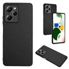 For Xiaomi Poco X5 Pro R20 Leather Pattern Phone Single Case(Black) - 1