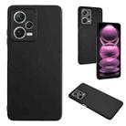 For Xiaomi Redmi Note 12 Pro 5G R20 Leather Pattern Phone Single Case(Black) - 1