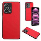 For Xiaomi Redmi Note 12 Pro 5G R20 Leather Pattern Phone Single Case(Red) - 1