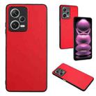 For Xiaomi Redmi Note 12 Pro+ 5G R20 Leather Pattern Phone Single Case(Red) - 1