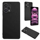 For Xiaomi Redmi Note 12 Turbo R20 Leather Pattern Phone Single Case(Black) - 1