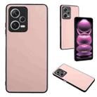For Xiaomi Redmi Note 12 5G Global R20 Leather Pattern Phone Single Case(Pink) - 1