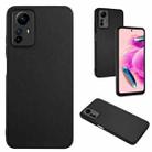 For Xiaomi Redmi Note 12S 4G Global R20 Leather Pattern Phone Single Case(Black) - 1