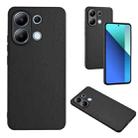 For Xiaomi Redmi Note 13 4G Global R20 Leather Pattern Phone Single Case(Black) - 1