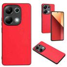 For Xiaomi Redmi Note 13 Pro 4G Global R20 Leather Pattern Phone Single Case(Red) - 1