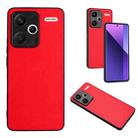 For Xiaomi Redmi Note 13 Pro+ Global R20 Leather Pattern Phone Single Case(Red) - 1