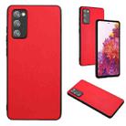 For Samsung Galaxy S20 FE R20 Leather Pattern Phone Single Case(Red) - 1