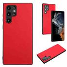 For Samsung Galaxy S22 Ultra 5G R20 Leather Pattern Phone Single Case(Red) - 1