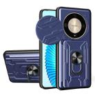 For Honor X9b Sliding Camshield TPU+PC Phone Case with Card Slot(Blue) - 1