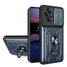 For Honor 200 Sliding Camshield TPU+PC Phone Case with Card Slot(Grey) - 1