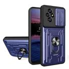 For Honor 200 5G Sliding Camshield TPU+PC Phone Case with Card Slot(Blue) - 1