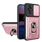 For Honor 200 5G Sliding Camshield TPU+PC Phone Case with Card Slot(Rose Gold) - 1