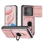 For Honor 400 Global 156.5mm Sliding Camshield TPU+PC Phone Case with Card Slot(Rose Gold) - 1