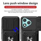 For Honor 400 Lite Global Sliding Camshield TPU+PC Phone Case with Card Slot(Black) - 3