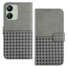 For Xiaomi Redmi 13C 4G Woven Embossed RFID Blocking Leather Phone Case(Grey) - 1