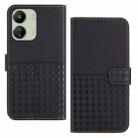 For Xiaomi Redmi 13C 4G Woven Embossed RFID Blocking Leather Phone Case(Black) - 1