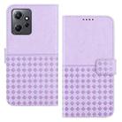 For Xiaomi Redmi Note 12 4G Woven Embossed RFID Blocking Leather Phone Case(Purple) - 1