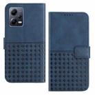 For Xiaomi Redmi Note 12 5G Woven Embossed RFID Blocking Leather Phone Case(Blue) - 1