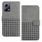 For Xiaomi Redmi Note 12 Pro Woven Embossed RFID Blocking Leather Phone Case(Grey) - 1