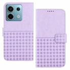 For Xiaomi Redmi Note 13 5G Woven Embossed RFID Blocking Leather Phone Case(Purple) - 1