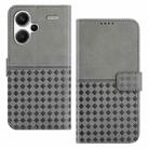 For Xiaomi Redmi Note 13 Pro+ Woven Embossed RFID Blocking Leather Phone Case(Grey) - 1