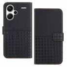 For Xiaomi Redmi Note 13 Pro+ Woven Embossed RFID Blocking Leather Phone Case(Black) - 1