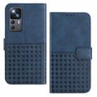 For Xiaomi 12T / 12T Pro Woven Embossed RFID Blocking Leather Phone Case(Blue) - 1
