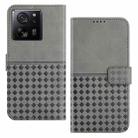 For Xiaomi 13T / 13T Pro Woven Embossed RFID Blocking Leather Phone Case(Grey) - 1