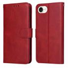 For iPhone SE 20224 Classic Calf Texture Flip Leather Phone Case(Red) - 1