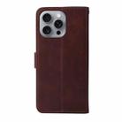 For iPhone 16 Pro Max Classic Calf Texture Flip Leather Phone Case(Brown) - 3