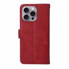 For iPhone 16 Pro Max Classic Calf Texture Flip Leather Phone Case(Red) - 3