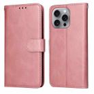 For iPhone 16 Pro Max Classic Calf Texture Flip Leather Phone Case(Rose Gold) - 1