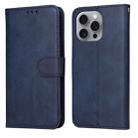 For iPhone 16 Pro Max Classic Calf Texture Flip Leather Phone Case(Blue) - 1