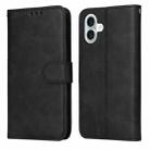 For iPhone 16 Plus Classic Calf Texture Flip Leather Phone Case(Black) - 1