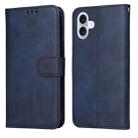 For iPhone 16 Plus Classic Calf Texture Flip Leather Phone Case(Blue) - 1