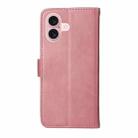 For iPhone 16 Classic Calf Texture Flip Leather Phone Case(Rose Gold) - 3