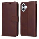 For iPhone 17 Classic Calf Texture Flip Leather Phone Case(Brown) - 1