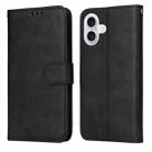 For iPhone 17 Classic Calf Texture Flip Leather Phone Case(Black) - 1