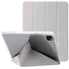 For iPad Pro 11 2024 Clear Acrylic Deformation Leather Tablet Case(Grey) - 1