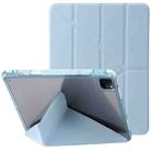 For iPad Pro 11 2024 Clear Acrylic Deformation Leather Tablet Case(Ice Blue) - 1