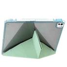 For iPad Pro 11 2024 Clear Acrylic Deformation Leather Tablet Case(Green) - 3